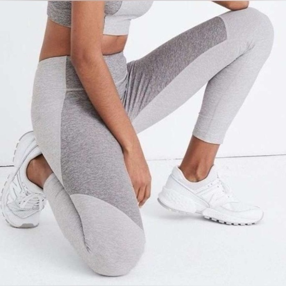 Outdoor Voices Two Tone Marled Grey White Leggings 25" Inseam Size Small - Picture 3 of 9